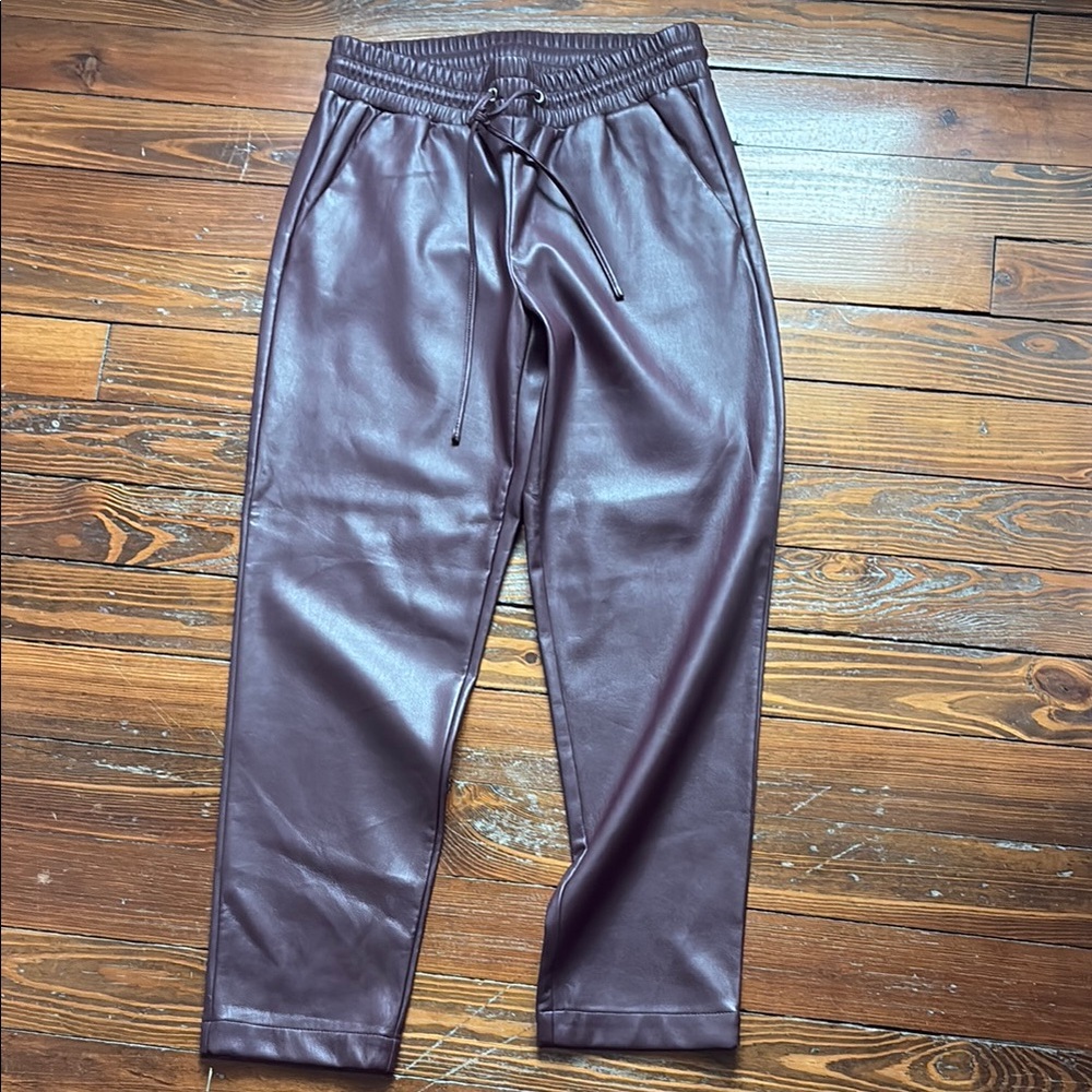 Women's Burgundy Leather Pants (NWOT)